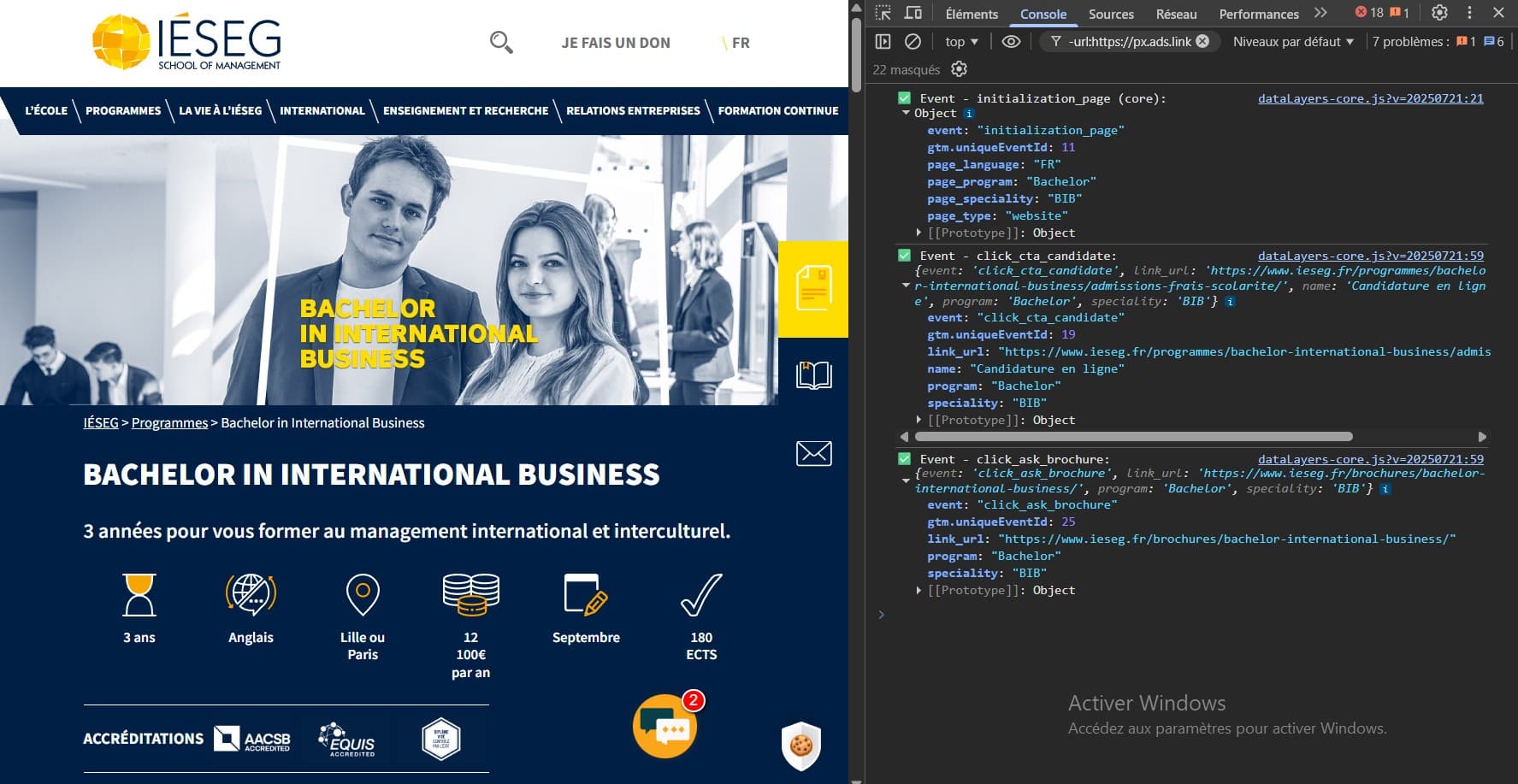 DataLayer & Tracking (GTM/GA)