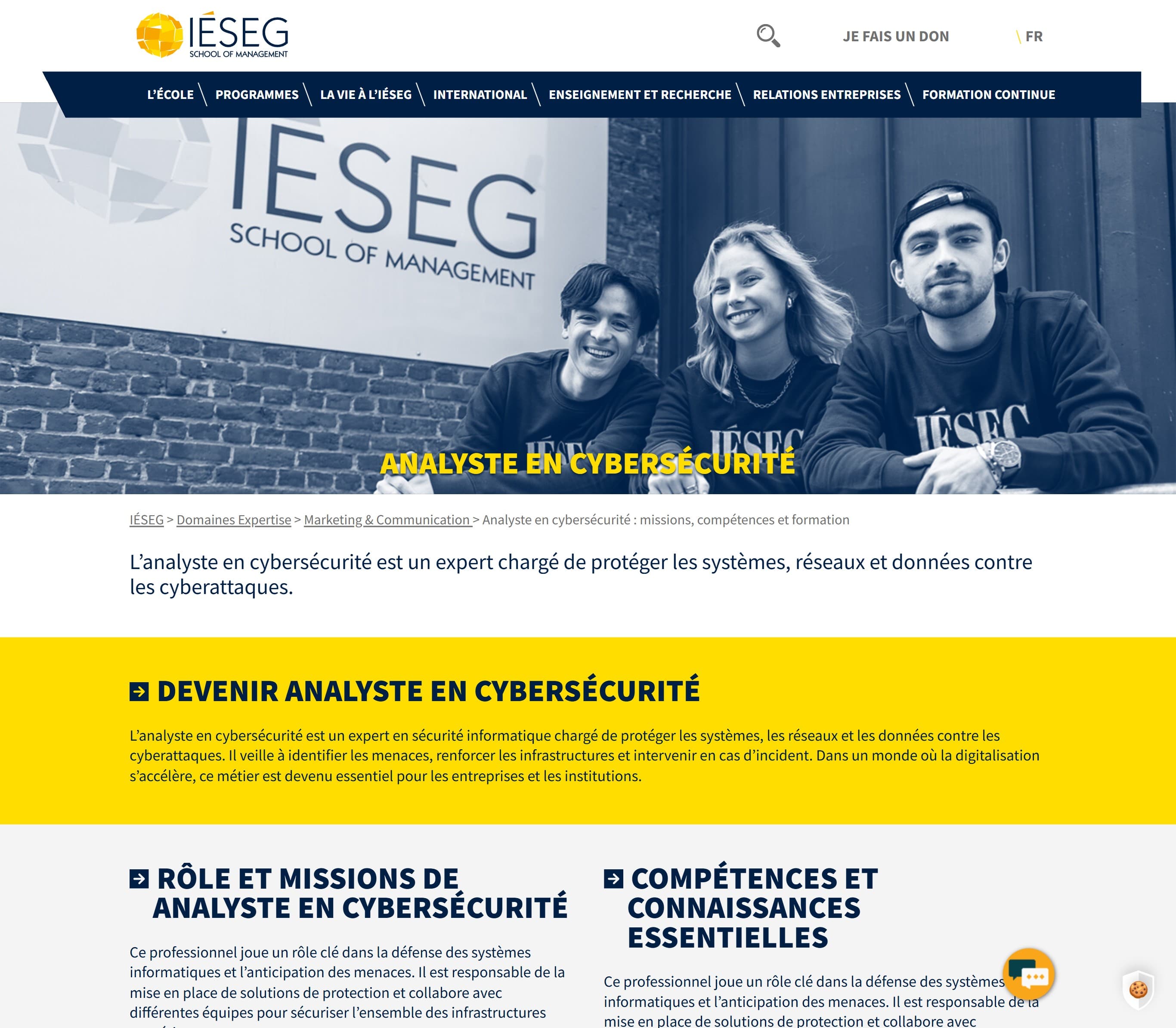 Fiches métiers dynamiques (WordPress)